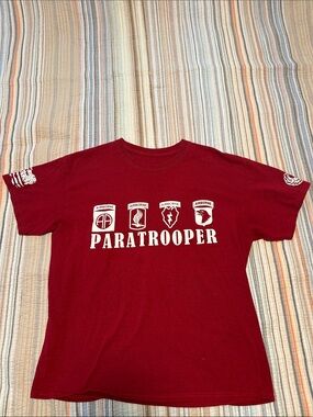Paratrooper Short Sleeve Tee in Red